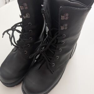 Harley-Davidson Black Leather Combat Boots